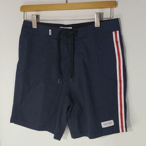 Banks Journal Haven Boardshort Dirty Denim Navy Striped Size 28 Waist